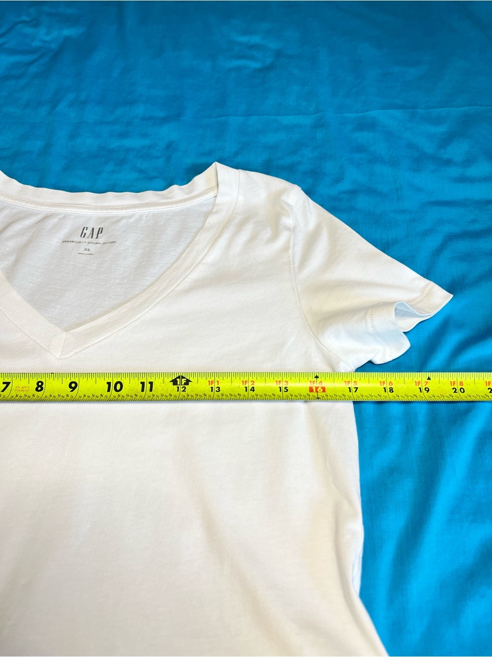 Gap Organic Cotton White V-Neck Tee XS Classic Essential - Picture 7 of 16